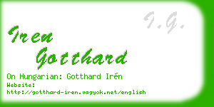 iren gotthard business card